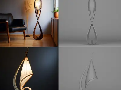 3D Luxury Lamp Models 3D print model