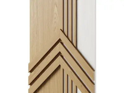 Wooden panel SZEWRON by Wood walls 3D model