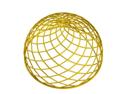 Architectural Dome Pack 6 Variations Diagonal Grid Structure 3D model