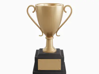 Trophy Cup 03 Low-poly 3D model