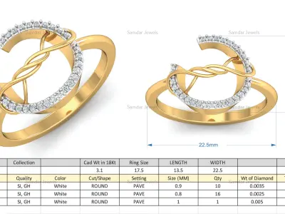 6 Rings Lot 3Dm and Stl Files 3D print model