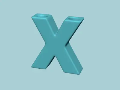 Vase X - Alphabet Vases Collection Letters - STL Printable 3D print model