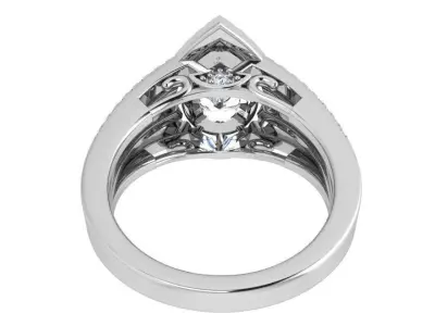 Pear Halo Ring 3486 3D print model
