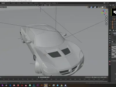 Opel speedster hight resolution low-poly model Low-poly 3D model