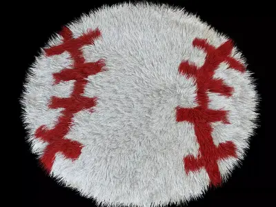 Carpet Round Baseball 3D model