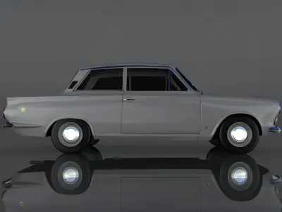 Lotus Cortina Low-poly 3D model
