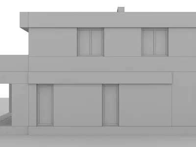 Hi-tech cottage Free low-poly 3D model
