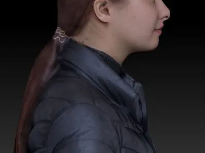 Woman autumn style 106 Low-poly 3D model