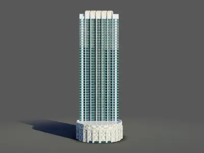 Burj crown - Dubai Free 3D model