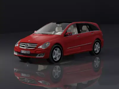 MERCEDES R CLASS 3D CAR MODEL Low-poly 3D model