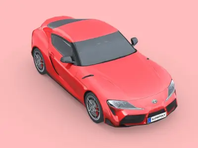 Toyota Supra 2020 Low-poly 3D model