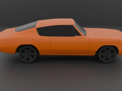 Low Poly Muscle Car 1 Free low-poly 3D model