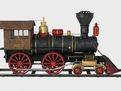 LOCOMOTIVE old fashioned steam 3D model