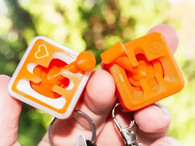 Stickshift Keychain Fidget 3D print model