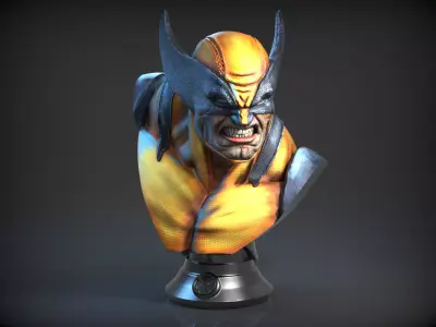 wolverine bust 3D print model