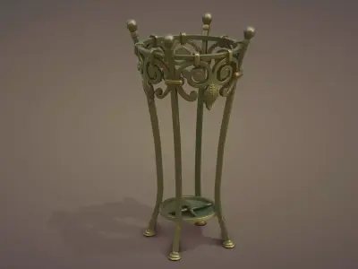Wrought Iron Plant Stand Low-poly 3D model