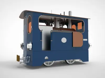 old tram train 3D model