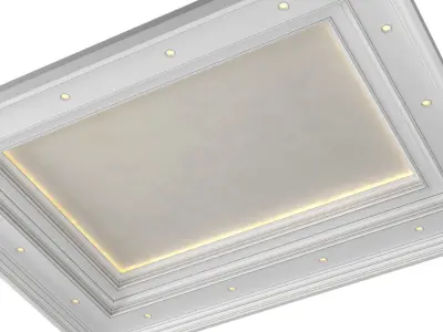 Illuminated ceiling in modern style 3D model