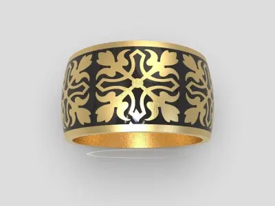 design Women ring with ornament 3dm stl 3D print model Free 3D print model