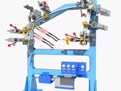 Industrial Equipment 39-Car Door Welding Fixture 3D model
