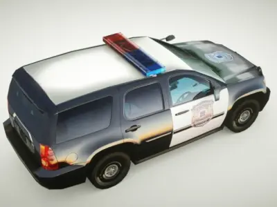 Generic Police SUV v6 Low-poly 3D model