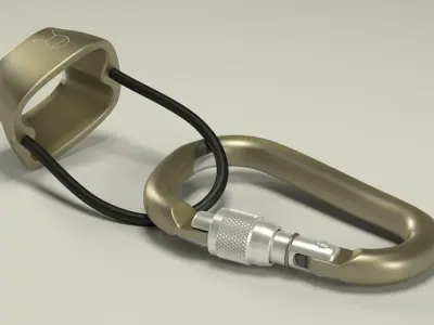 Climbing belay equipment 3D model