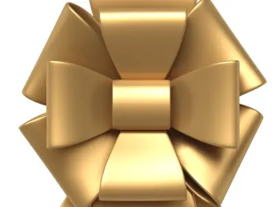 Christmas Bow Ribbon 47 Low-poly 3D model