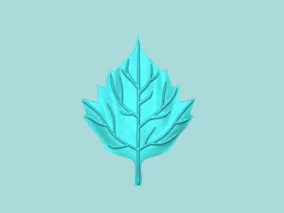Sunflower Leaf 02 - Silicone Mold Maker - Template 3D print model