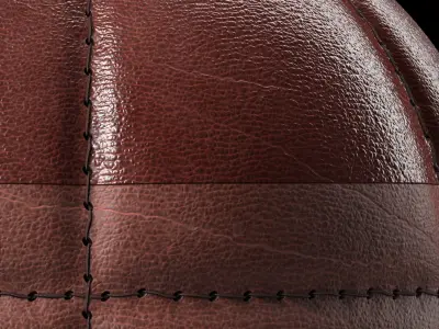 Leather Materials 29- Stitched Leather By Sbsar  Texture