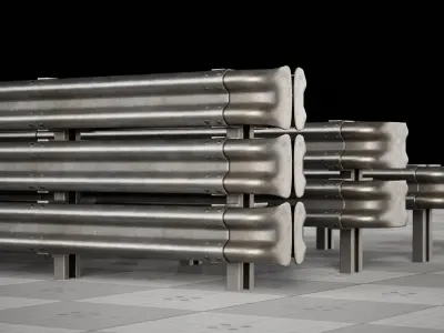 Realistic Road Fence Game Ready Low-poly 3D model