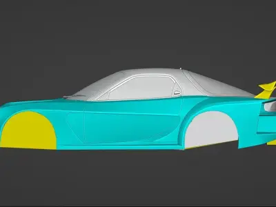 Mazda RX-7 Veilside Kyza 3D model