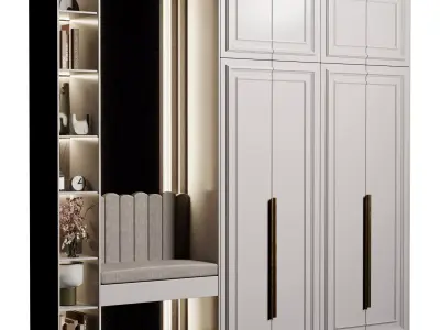 Hallway in a Classic Wardrobe style 16 3D model