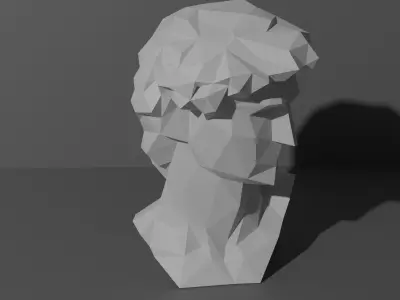 Low Poly David Bust  3D print model