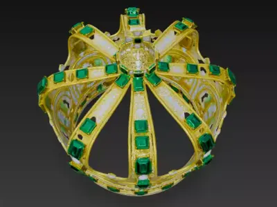 Golden Crown 3d Model 3D model