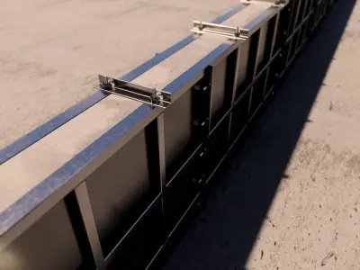 Guarda-rodas New Jersey - Forma metalica 3D model