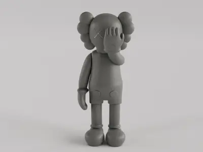 Kaws Figure Low-poly 3D model
