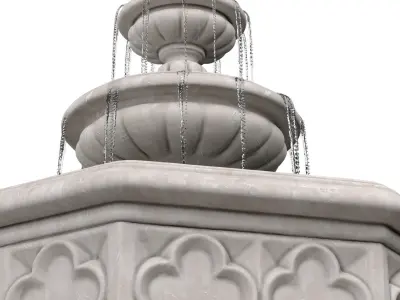 Marble Garden outdoor fountain in oriental  Arabic style 3D model