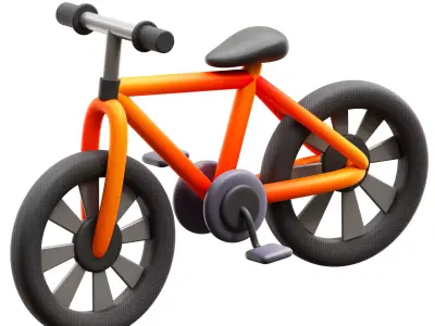 Male Sport Bike Low-poly 3D model