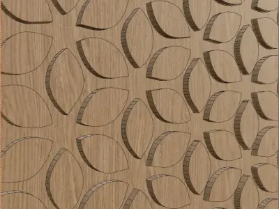 Decorative Wooden Wall Model 12 Low-poly 3D model