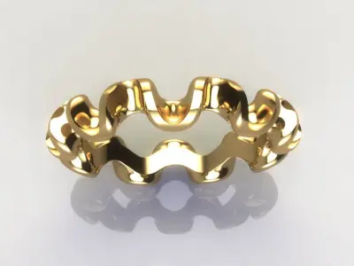 wavy band  3D print model