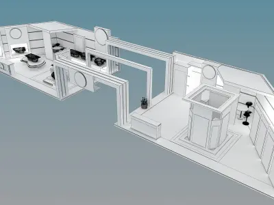 Booth Exhibition Stand a535a 3D model