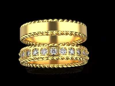 Wedding ring model 310 3D print model