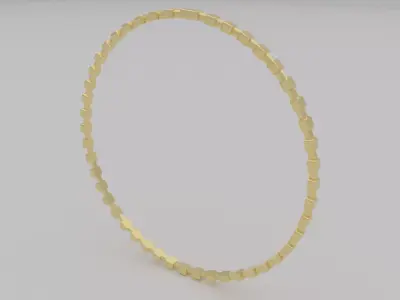 Golden Bracelet 3D model