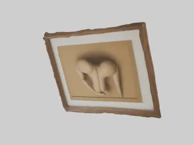 Framed artwork model 3D model