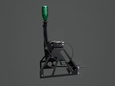 Short Shifter 01 - Variation A - Green Low-poly 3D model