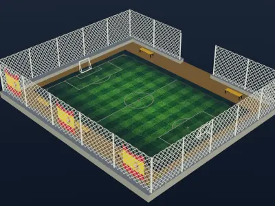 Soccer Stadium - Spain Low-poly 3D model
