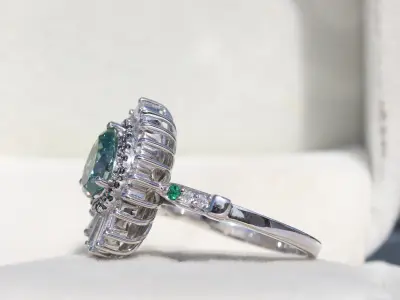 Elegant Pear-Shaped Diamond Ring - 3D Model 3D print model