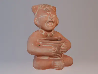 Sacrifice Ritual Figurine   Ancient Symbolic Art in 3D 3D model