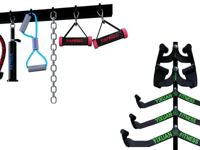 Fitness Equipment Wall Hanger 3D model