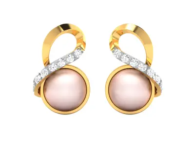 Opal Stone Earrings 3D print model